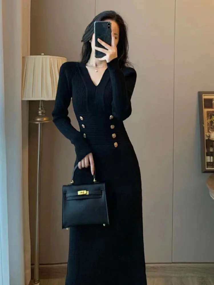 Woen Winter Sheath idi Knitted Dress Sexy V-neck Long Sleeve Wool Blend War Design Knitting Clothing Winter New
Woen Winter Sheath idi Knitted Dress Sexy V-neck Long Sleeve Wool Blend War Design Knitting Clothing Winter New
