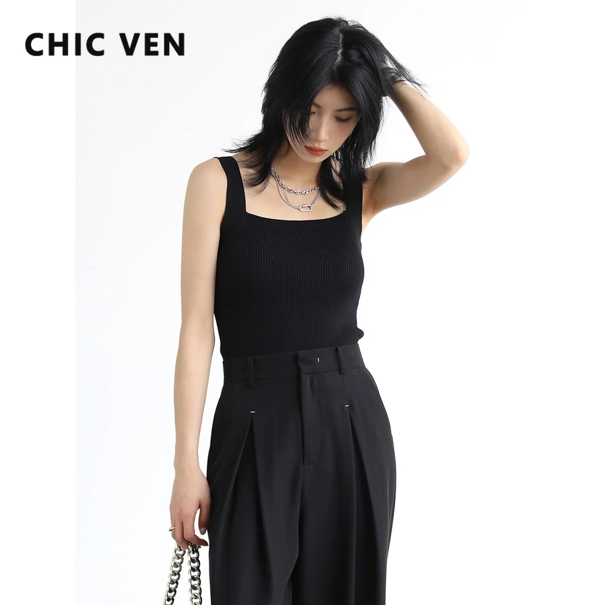 CHIC VEN Women Sexy Knitted Crop Top Sleeveless Basic Ice Strap Vest Lady Women Tank Tops Streetwear Solid Summer 2022
CHIC VEN Women Sexy Knitted Crop Top Sleeveless Basic Ice Strap Vest Lady Women Tank Tops Streetwear Solid Summer 2022
