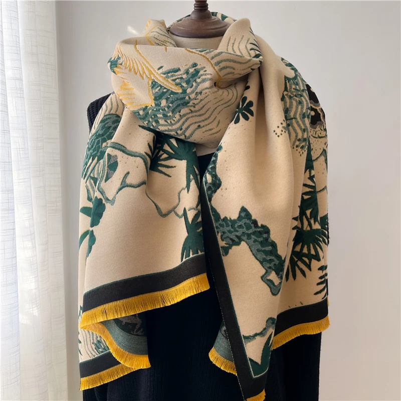 Winter Warm Cashmere Scarf for Women Floral Print Pashmina Blanket Thick Shawl Wrap Neckerchief Fashion Bufanda Echarpe Poncho
Winter Warm Cashmere Scarf for Women Floral Print Pashmina Blanket Thick Shawl Wrap Neckerchief Fashion Bufanda Echarpe Poncho