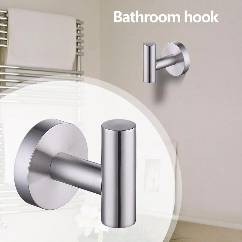 Moisture-proof Bathroom Towel Hooks Round Stainless Steel Rustproof Single Wall Mounted Hanger Kitchen Home Accessories
Moisture-proof Bathroom Towel Hooks Round Stainless Steel Rustproof Single Wall Mounted Hanger Kitchen Home Accessories