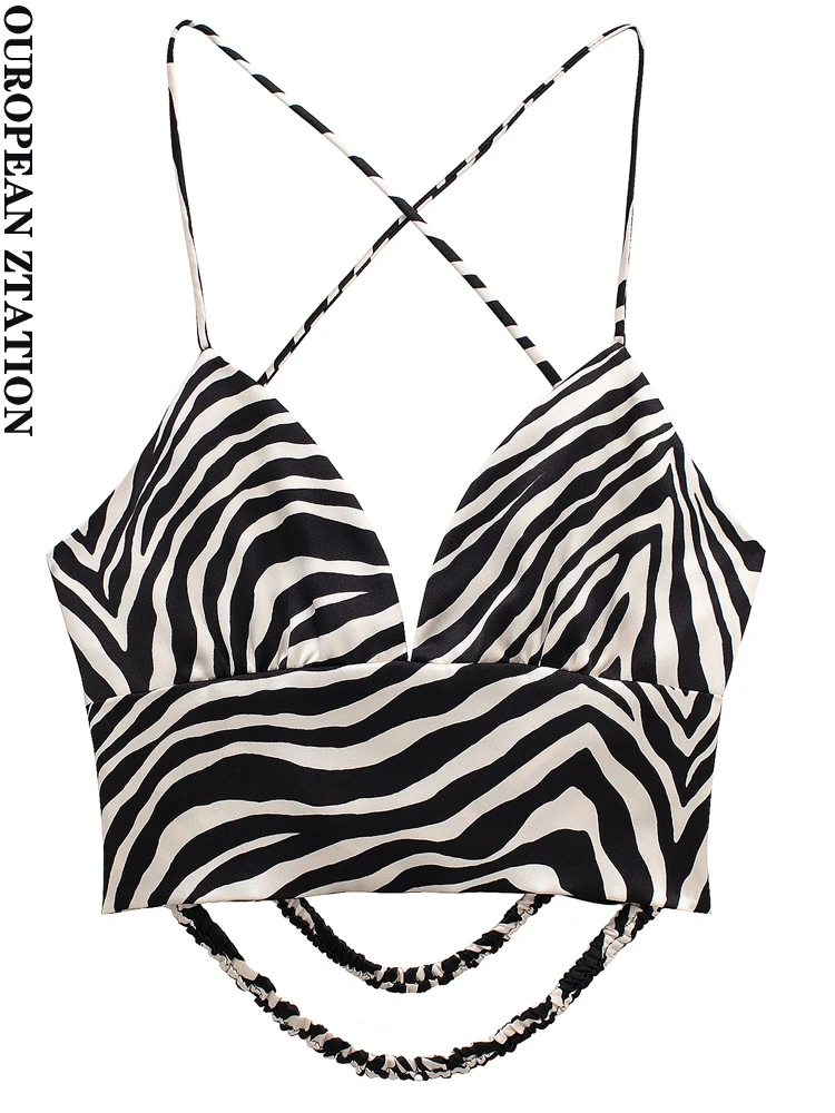 PAILETE Women 2022 fashion with tied animal print crop tank tops vintage backless thin straps female camis mujer
PAILETE Women 2022 fashion with tied animal print crop tank tops vintage backless thin straps female camis mujer