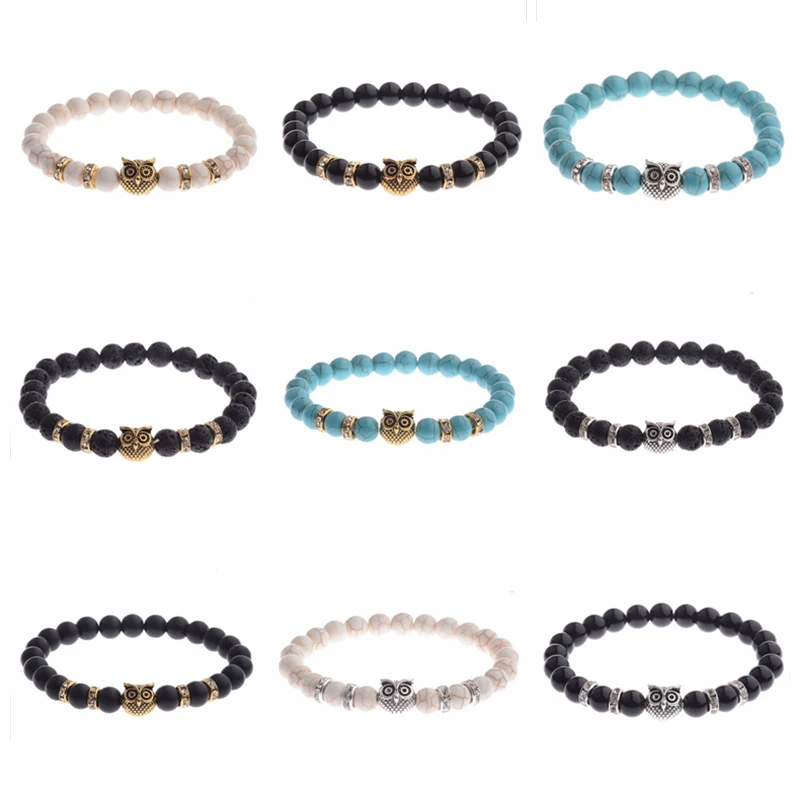 Vintage Owl Head Stone Beads Bracelet Healing Balance Prayer Natural Stone Yoga Bracelet For Men Women
Vintage Owl Head Stone Beads Bracelet Healing Balance Prayer Natural Stone Yoga Bracelet For Men Women