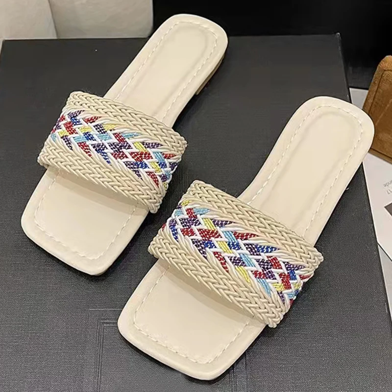 Slippers Women Sandals Flat With Summer Fashion Casual Non-Slip EVA Home Indoor Shoes Female Weaving One-Word Slippers Sandals
Slippers Women Sandals Flat With Summer Fashion Casual Non-Slip EVA Home Indoor Shoes Female Weaving One-Word Slippers Sandals