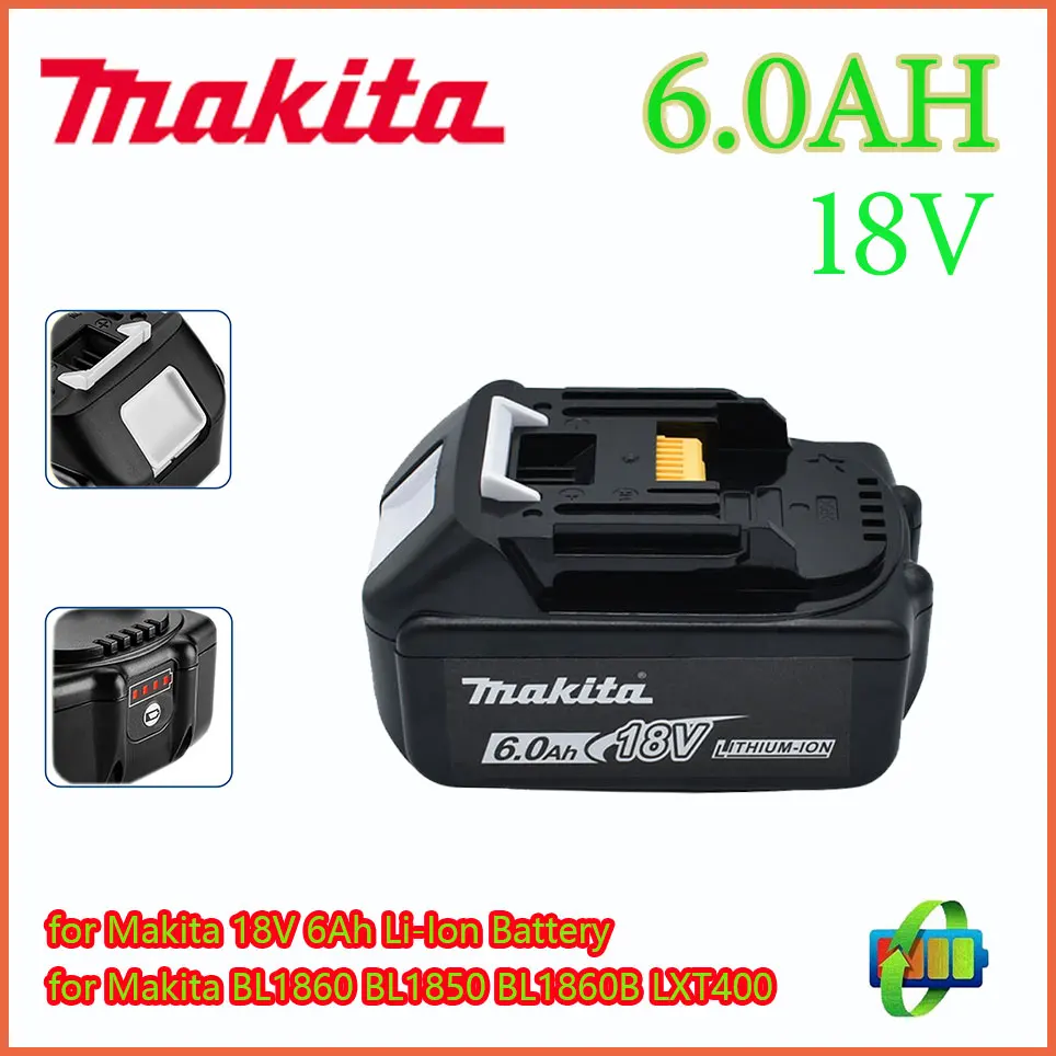 Makita Original 18V Makita 6000mAh Lithium ion Rechargeable Battery 18v drill Replacement Batteries BL1860 BL1830 BL1850 BL1860B
Makita Original 18V Makita 6000mAh Lithium ion Rechargeable Battery 18v drill Replacement Batteries BL1860 BL1830 BL1850 BL1860B