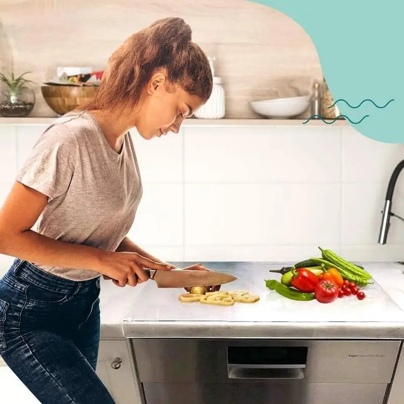 Acrylic Anti-slip Transparent Cutting Board With Lip For Kitchen Counter Countertop Protector Home Restaurant Kitchen Gadgets
Acrylic Anti-slip Transparent Cutting Board With Lip For Kitchen Counter Countertop Protector Home Restaurant Kitchen Gadgets