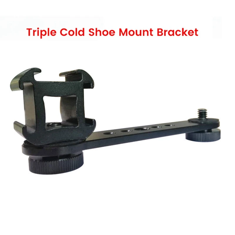 Triple Cold Shoe Mount Bracket Extension Bar Hot Shoe Mount For Gimbal Stabilizer Tripod Camera Flash Light
Triple Cold Shoe Mount Bracket Extension Bar Hot Shoe Mount For Gimbal Stabilizer Tripod Camera Flash Light