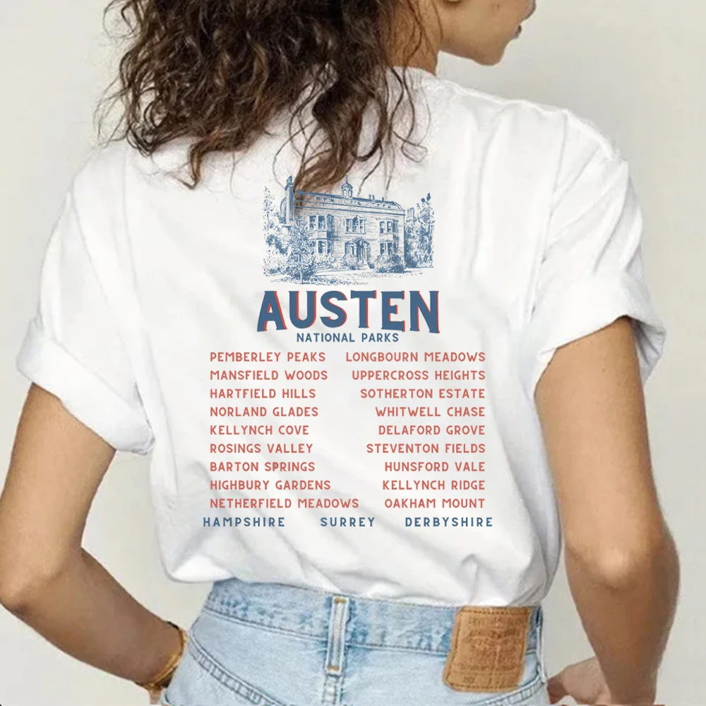 Рубашка с надписью Jane Austen рубашка в национальном парке рубашки гордостью и