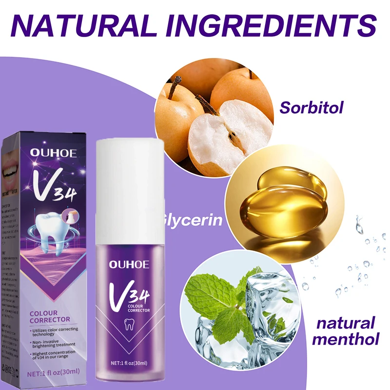 New Teeth Whitening Mousse Deep Cleaning Cigarette Stains Repair Bright Neutralizes Yellow Tones Dental Plaque Fresh Breath
New Teeth Whitening Mousse Deep Cleaning Cigarette Stains Repair Bright Neutralizes Yellow Tones Dental Plaque Fresh Breath