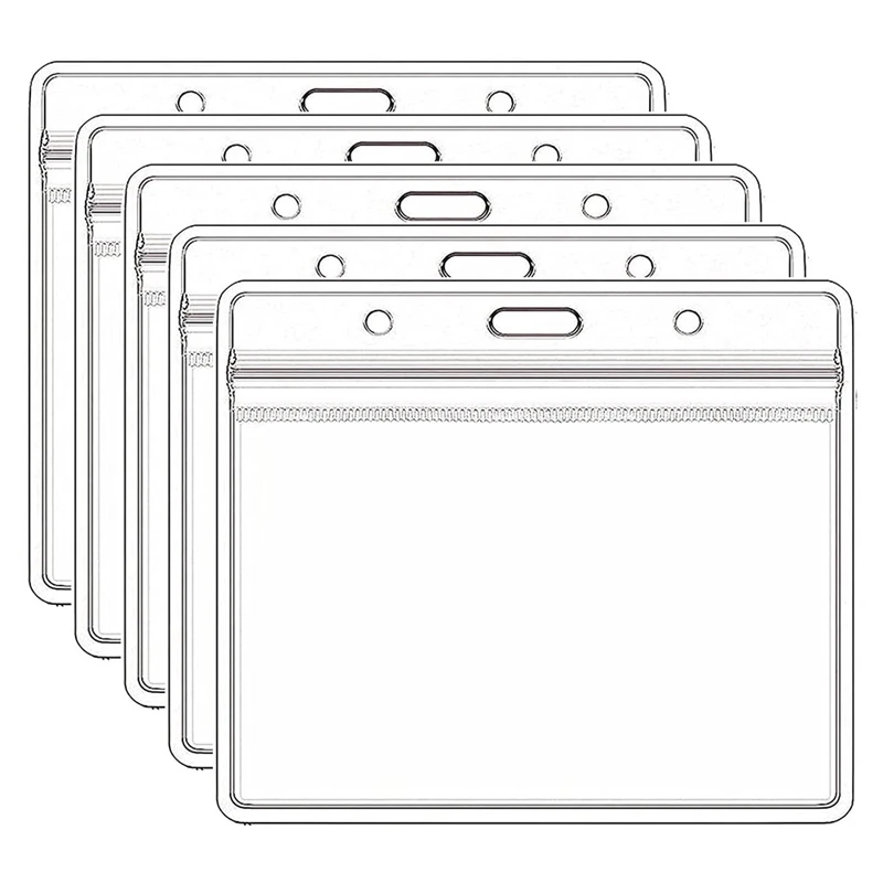 50Pcs/Pack Horizontal Transparent PVC Plastic ID Card Badge Holder With Zipper Id Holder Office Supplies
50Pcs/Pack Horizontal Transparent PVC Plastic ID Card Badge Holder With Zipper Id Holder Office Supplies
