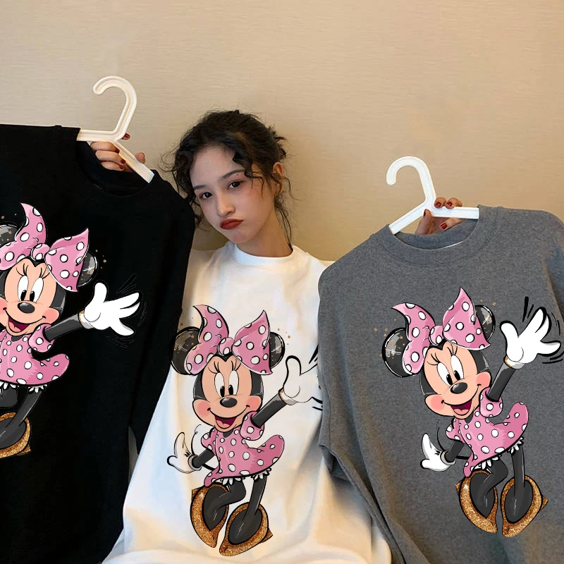 Disney 90s Kawaii Top Women T-shirt Fashion Cartoon Mickey Minnie Vintage Female Ulzzang Oversized T-shirt Short Sleeves Y2k
Disney 90s Kawaii Top Women T-shirt Fashion Cartoon Mickey Minnie Vintage Female Ulzzang Oversized T-shirt Short Sleeves Y2k