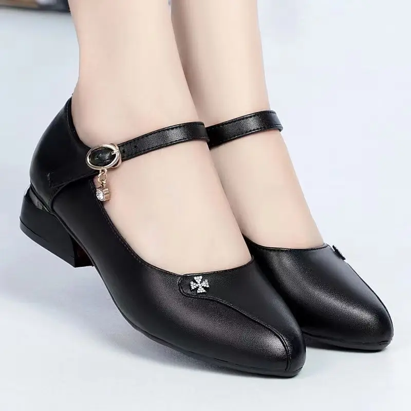 New Women Casual Shoes 2023 Spring Summer Fashion Black Low Heel Woman Work Shoes Vintage Ladies Chunky Heel Shoes Plus Size 42
New Women Casual Shoes 2023 Spring Summer Fashion Black Low Heel Woman Work Shoes Vintage Ladies Chunky Heel Shoes Plus Size 42