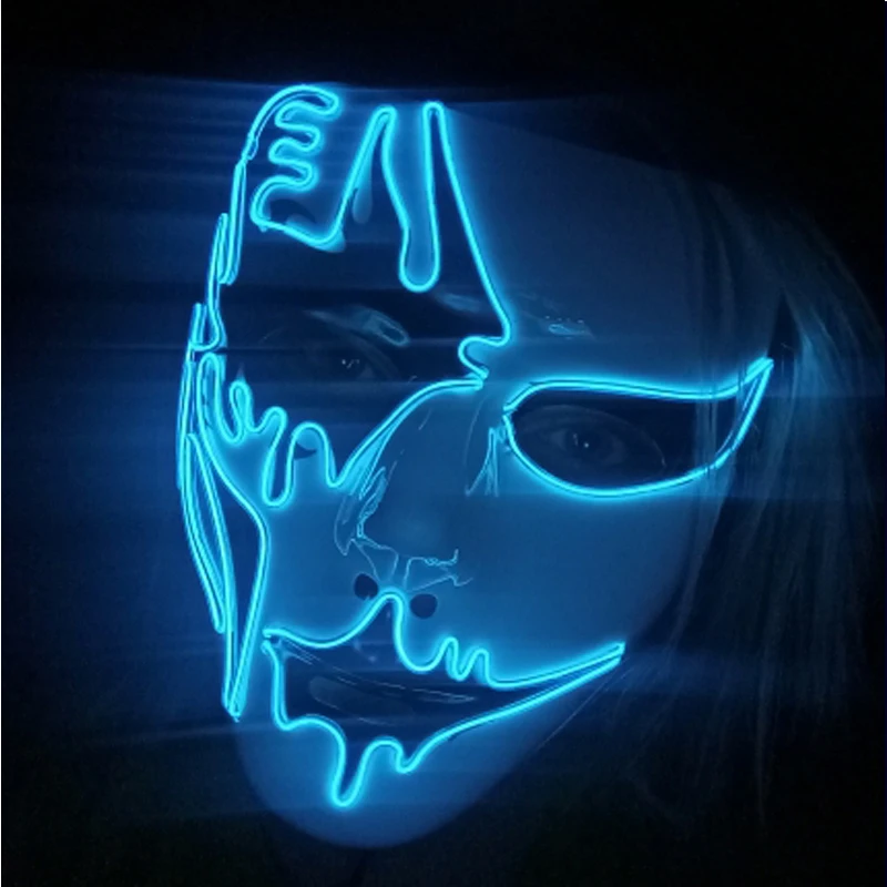 Neon Light LED Mask LED Halloween Scary Mask Cosplay Party Masque Masquerade Masks Halloween Costume Glow Party Props
Neon Light LED Mask LED Halloween Scary Mask Cosplay Party Masque Masquerade Masks Halloween Costume Glow Party Props