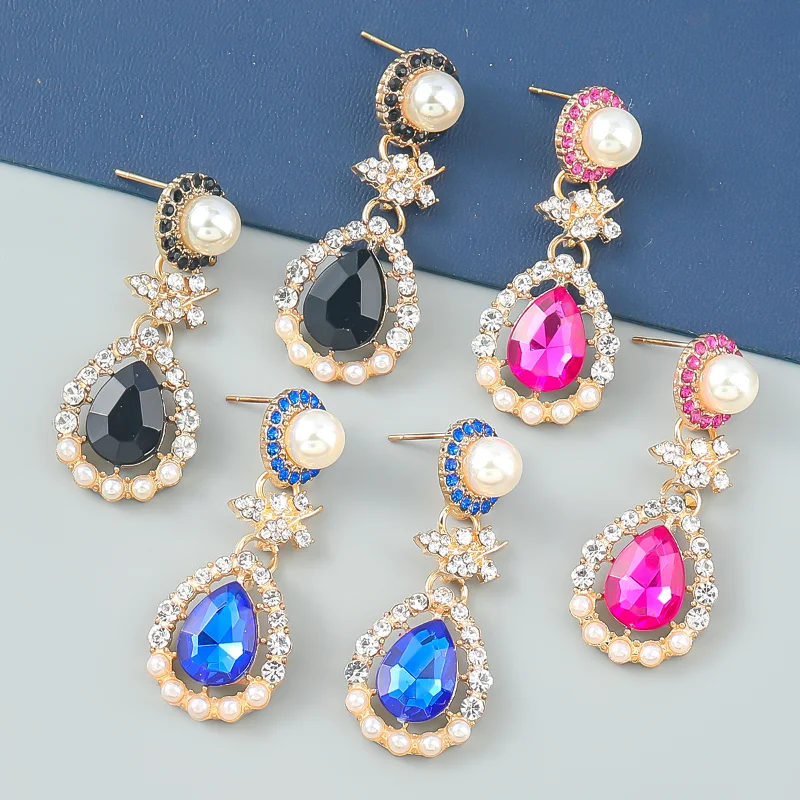 2023 New Exaggerated Alloy Drop-shaped Glass Earrings for Women's Bohemian Luxury Fashion Wedding Jewelry Earrings
2023 New Exaggerated Alloy Drop-shaped Glass Earrings for Women's Bohemian Luxury Fashion Wedding Jewelry Earrings