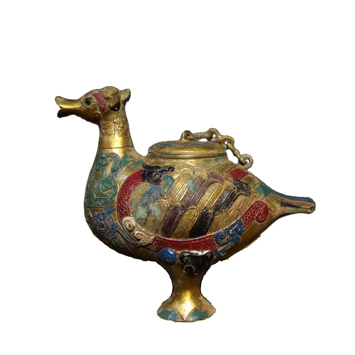 MOZART Bronze Gilt Painted Mangong Duck Zun 30Cm Long Chinese Traditional Style Antiques Fine Art Gifts Crafts
MOZART Bronze Gilt Painted Mangong Duck Zun 30Cm Long Chinese Traditional Style Antiques Fine Art Gifts Crafts