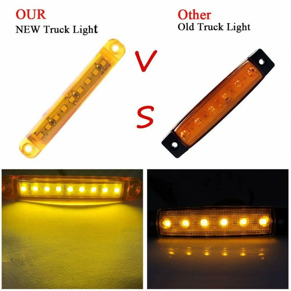 Practical Durable Lights Marker Super bright Trailer Truck Waterproof 100x15mm 9 LED DC12-24V Lorry Shakeproof
Practical Durable Lights Marker Super bright Trailer Truck Waterproof 100x15mm 9 LED DC12-24V Lorry Shakeproof