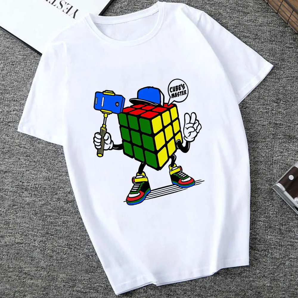 Creative And Interesting Women T-shirt Short-sleeved Rubik's Cube Selfie Print Funny Fashion Casual White Round Neck Comfortable
Creative And Interesting Women T-shirt Short-sleeved Rubik's Cube Selfie Print Funny Fashion Casual White Round Neck Comfortable
