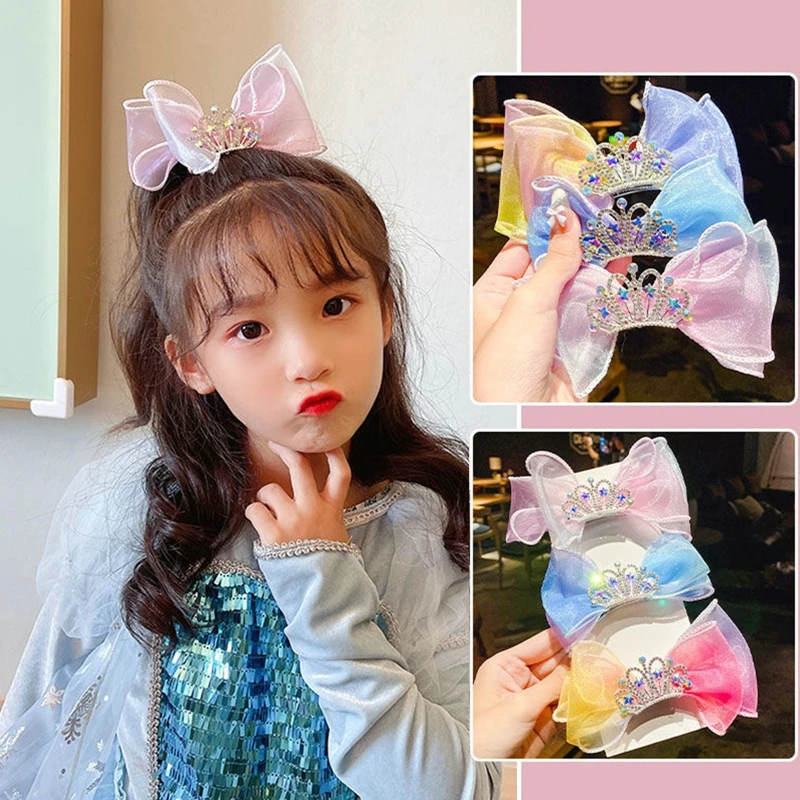 Mesh Rainbow Bowknot Hair Claw Hairpin Clips Crown Princess Children Bow Side Clip Girl Princess Crown Top Clip Hair Headdress
Mesh Rainbow Bowknot Hair Claw Hairpin Clips Crown Princess Children Bow Side Clip Girl Princess Crown Top Clip Hair Headdress