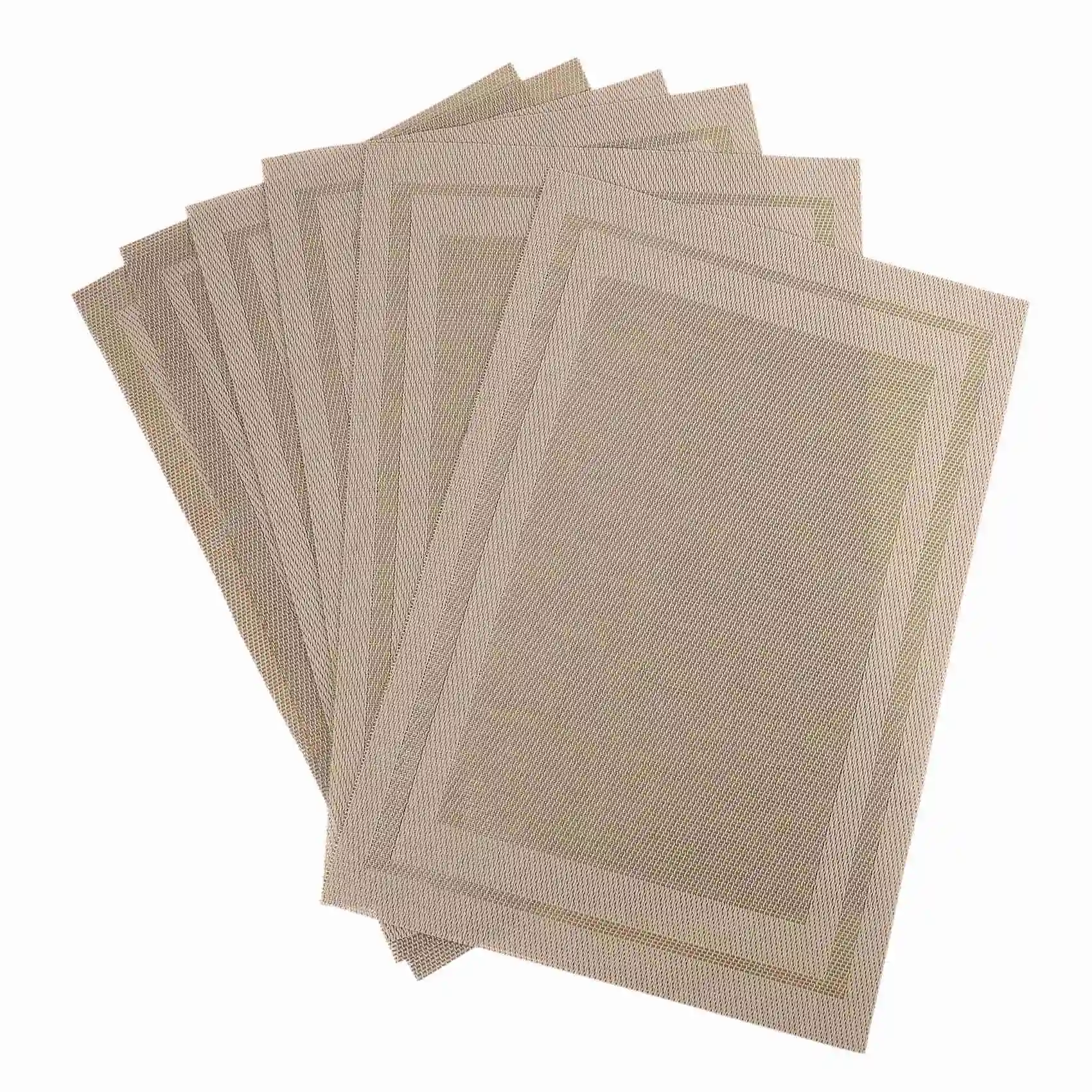 Коврики, термостойкие салфетки, устойчивые к пятнам, Нескользящие моющиеся коврики из ПВХ, тканые салфетки, набор из 6 предметов (бежевый)
Коврики, термостойкие салфетки, устойчивые к пятнам, Нескользящие моющиеся коврики из ПВХ, тканые салфетки, набор из 6 предметов (бежевый)