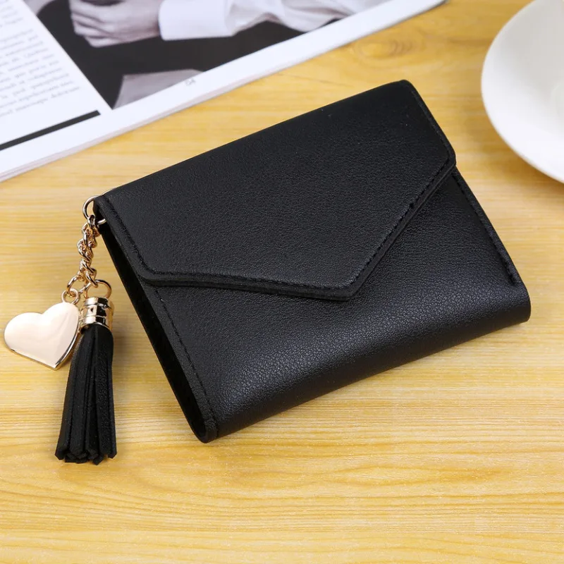 Women's Short Wallet Tassel Multi-card Slot Fashion Mini Card Bag Korean Student Lovely Purse Female Card Holder Casual carteras
Women's Short Wallet Tassel Multi-card Slot Fashion Mini Card Bag Korean Student Lovely Purse Female Card Holder Casual carteras