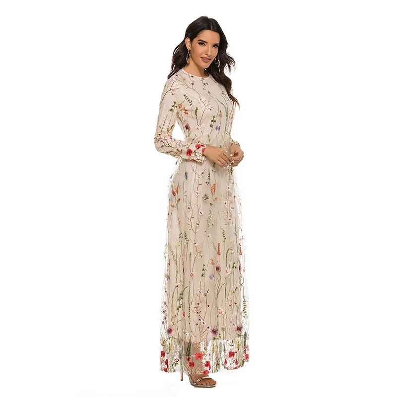 Woman Dress New Fashion Elegant Lace Embroidery Dress Dubai Sweet Flower Abaya Turkey Abaya Dubai Slim Long Dress
Woman Dress New Fashion Elegant Lace Embroidery Dress Dubai Sweet Flower Abaya Turkey Abaya Dubai Slim Long Dress