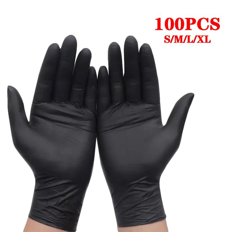 100PCS Disposable Black Nitrile Gloves For Household Cleaning Work Safety Tools Gardening Gloves Kitchen Cooking Tools
100PCS Disposable Black Nitrile Gloves For Household Cleaning Work Safety Tools Gardening Gloves Kitchen Cooking Tools