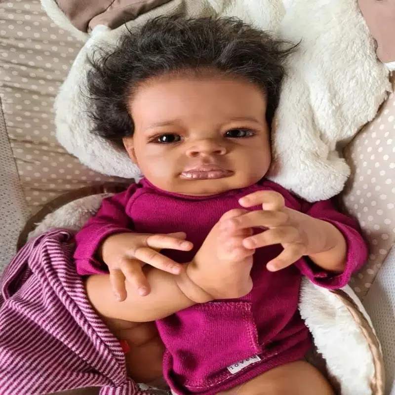 20inch Dark Brown Skin Reborn Baby Lanny Doll Art Made 3D Skin Lifelike Baby Collectible Doll Lifelike Newborn Baby
20inch Dark Brown Skin Reborn Baby Lanny Doll Art Made 3D Skin Lifelike Baby Collectible Doll Lifelike Newborn Baby