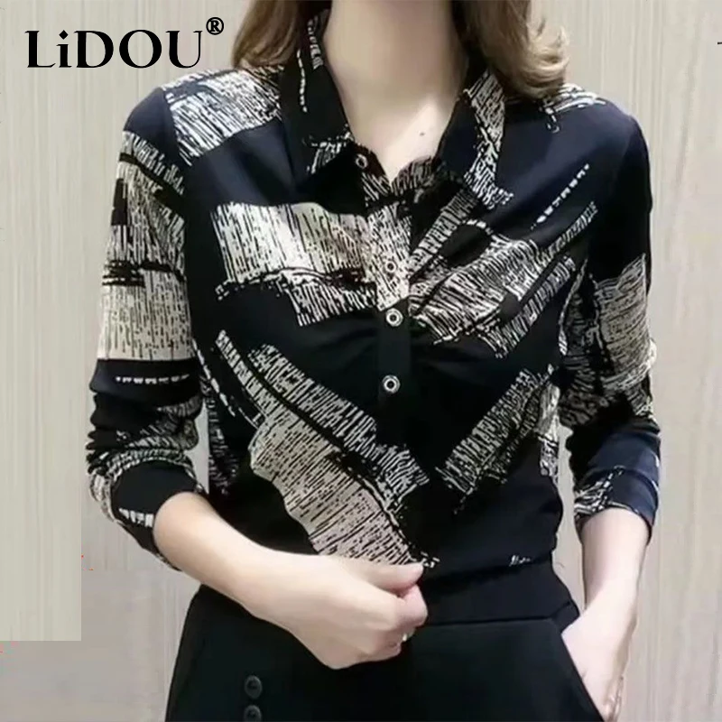 Spring Autumn New Elegant Fashion Print Shirt Ladies Long Sleeve Streetwear Y2K All-match Buttons Casual Blouse Women's Clothing
Spring Autumn New Elegant Fashion Print Shirt Ladies Long Sleeve Streetwear Y2K All-match Buttons Casual Blouse Women's Clothing