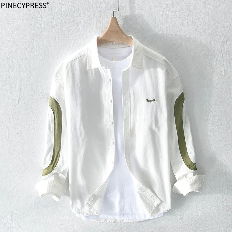 100% Cotton Spring Autumn Man Casual Shirt Single Breasted Embroidery Male Clothing Turn Down Collar Long Sleeve Men Shirts 
100% Cotton Spring Autumn Man Casual Shirt Single Breasted Embroidery Male Clothing Turn Down Collar Long Sleeve Men Shirts