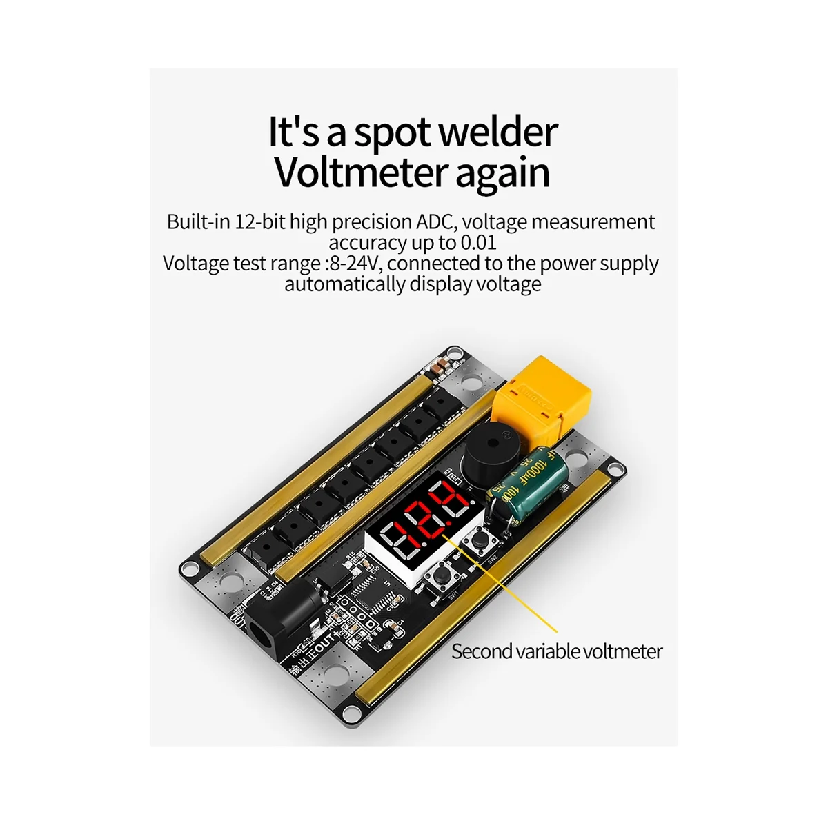 GX591 8-24V Spot Welder DIY Kit 99 Gears Power Adjustable Mini Spots Welding Machine Control Board for Welding 18650
GX591 8-24V Spot Welder DIY Kit 99 Gears Power Adjustable Mini Spots Welding Machine Control Board for Welding 18650