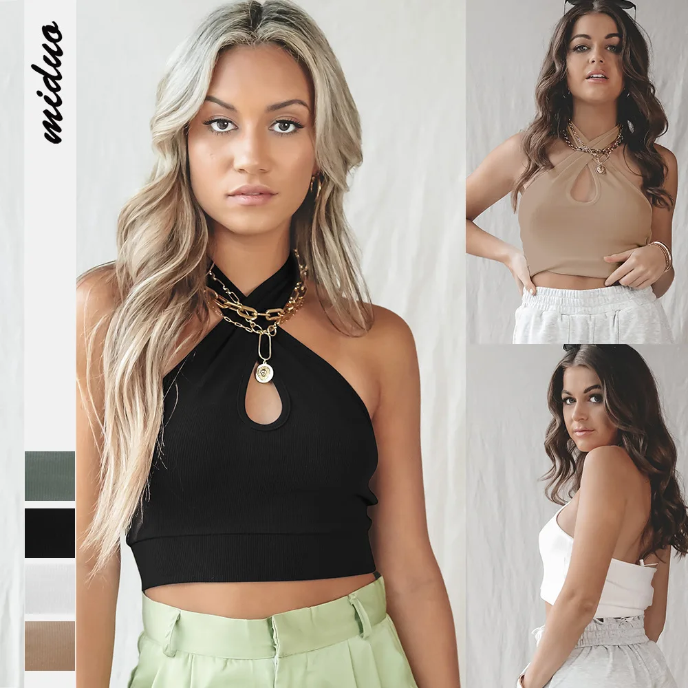 2022 Amoi Knitted Vest Women's Halter Knitted Vest Halter Backless Ribbed Short Top
2022 Amoi Knitted Vest Women's Halter Knitted Vest Halter Backless Ribbed Short Top
