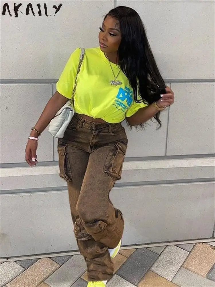 Akaily Summer Straight Patchwork Cargo Pants For Women 2023 Pink Streetwear Pockets High Waist Pants Casual Zip Up Pants Female
Akaily Summer Straight Patchwork Cargo Pants For Women 2023 Pink Streetwear Pockets High Waist Pants Casual Zip Up Pants Female