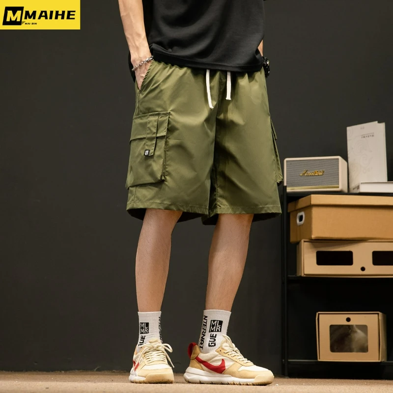 Summer men's Shorts Casual flip pocket drawstring waist shorts Fashion Streetwear Military Tactical Cargo shorts plus size 5xl 
Summer men's Shorts Casual flip pocket drawstring waist shorts Fashion Streetwear Military Tactical Cargo shorts plus size 5xl