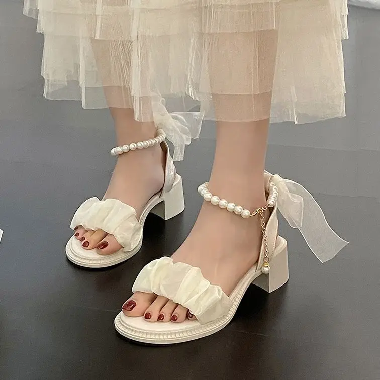 pearl Heels Female Sandal Fashion Womens Shoes 2022 Buckle Strap Medium Girls Luxury Beige New Retro Gladiator Comfort Block
pearl Heels Female Sandal Fashion Womens Shoes 2022 Buckle Strap Medium Girls Luxury Beige New Retro Gladiator Comfort Block