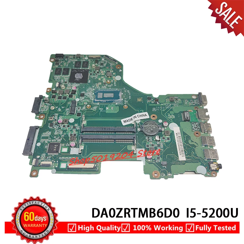 For Acer Aspire E5-573 E5-573T E5-573G E5-573P ZRT Mainboard DA0ZRTMB6D0 NBMVH11003 NBMW111003 I5-5200 SR23Y laptop motherboard
For Acer Aspire E5-573 E5-573T E5-573G E5-573P ZRT Mainboard DA0ZRTMB6D0 NBMVH11003 NBMW111003 I5-5200 SR23Y laptop motherboard