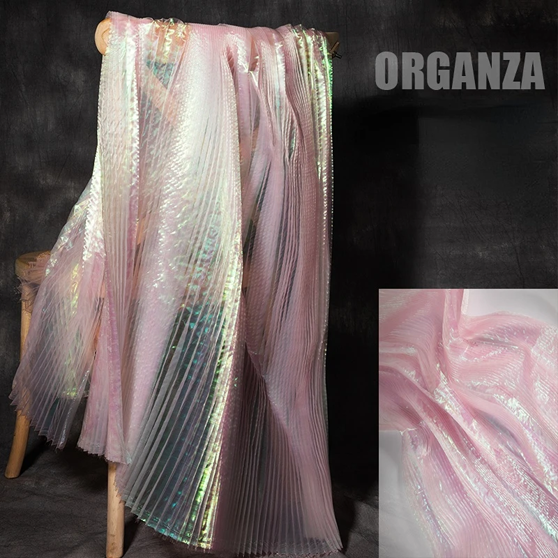 Pleated Texture Fabric Laser Organza Clothing Polyester Material Soft Wholesale Cloth for Sewing Meters Diy
Pleated Texture Fabric Laser Organza Clothing Polyester Material Soft Wholesale Cloth for Sewing Meters Diy