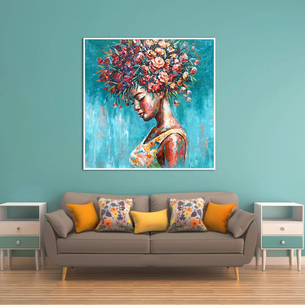 Abstract Floral Girl Portrait Canvas Oil Painting Print Modern Wall Art Poster Colorful Woman Picture for Living Room Home Decor 
Abstract Floral Girl Portrait Canvas Oil Painting Print Modern Wall Art Poster Colorful Woman Picture for Living Room Home Decor