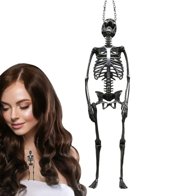 Creative Skeleton Necklace Halloween Metal Skeleton Pendant Novelty Fashion Skull Jewelry Pendent Women Spooky Skeleton Necklace
Creative Skeleton Necklace Halloween Metal Skeleton Pendant Novelty Fashion Skull Jewelry Pendent Women Spooky Skeleton Necklace