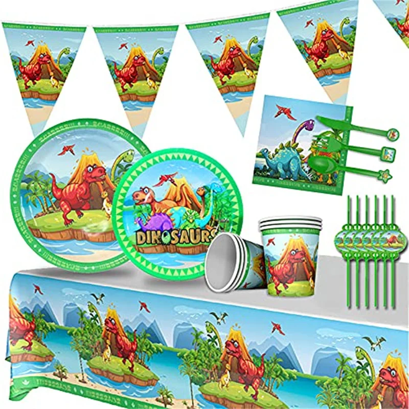 Dinosaur Party Disposable Tableware Sets Jungle Safari Baby Shower Kids Adult Birthday Wedding Bachelorette Party Decorations 
Dinosaur Party Disposable Tableware Sets Jungle Safari Baby Shower Kids Adult Birthday Wedding Bachelorette Party Decorations