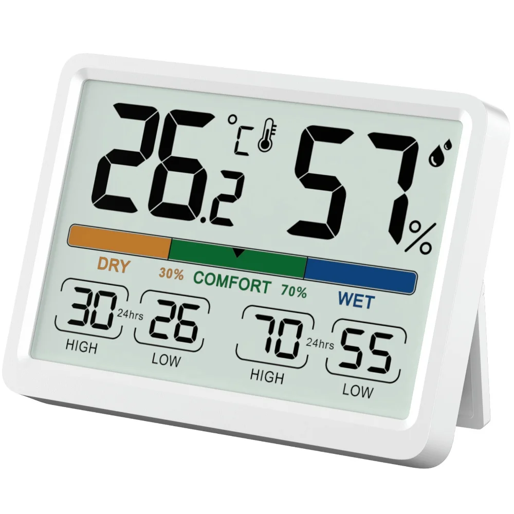 VOCOO Цифровой термогигрометр 3,4 дюйма
VOCOO Цифровой термогигрометр 3,4 дюйма