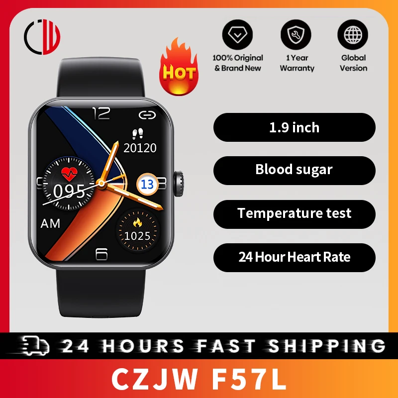 

CZJW Smart Watch For Men Women 50+ Sports Smartwatch Blood Glucose Sugar Temperature blood pressure heart rate Fitness tracker