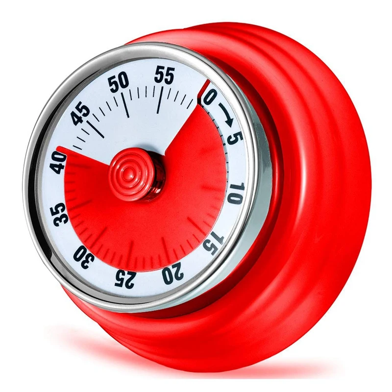 60 Minutes Mechanical Timer-Magnetic Visual Countdown Timer With Alarm For Kitchen Cooking Baking Sports Kids(Red)
60 Minutes Mechanical Timer-Magnetic Visual Countdown Timer With Alarm For Kitchen Cooking Baking Sports Kids(Red)