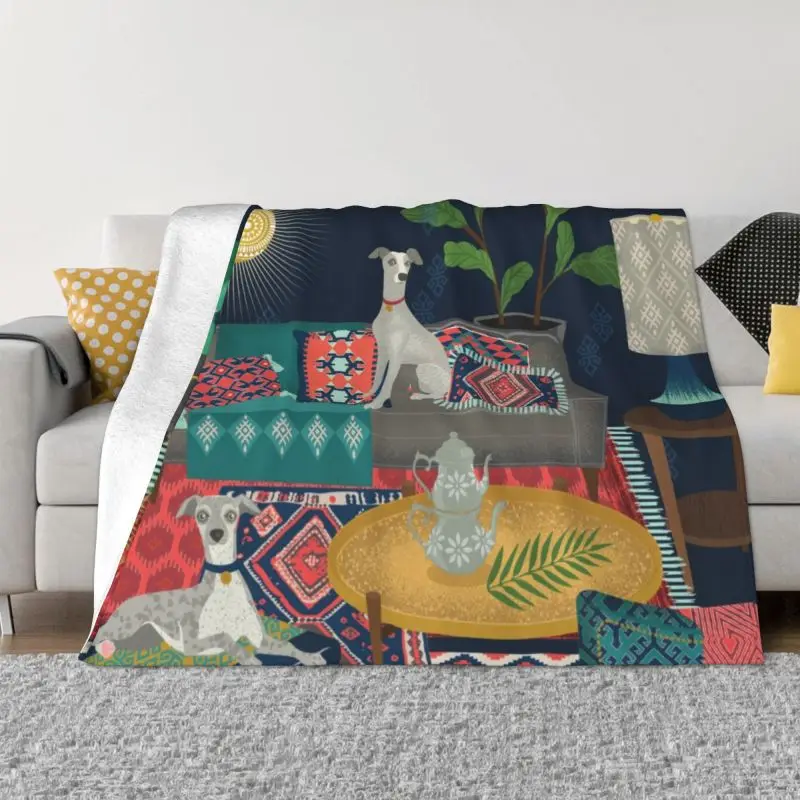 Bohemian Whippets Blanket Warm Fleece Soft Flannel Boho Turkish Kilim Dog Ethnic Greyhound Throw Blankets for Bedding Sofa
Bohemian Whippets Blanket Warm Fleece Soft Flannel Boho Turkish Kilim Dog Ethnic Greyhound Throw Blankets for Bedding Sofa