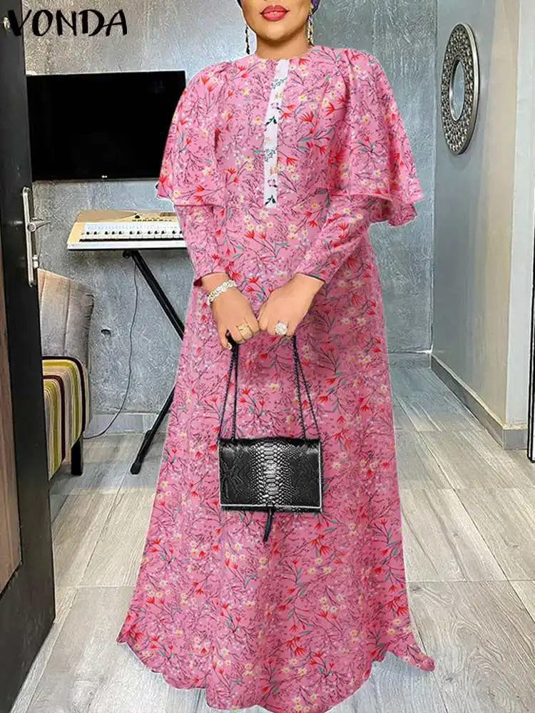 Y2k Retro Sundress 2022 VONDA Vintage Patchwork Ruffle Maxi Dresses Sexy Printed Baggy Sundress Vestidos Women Long Sleeve Robe
Y2k Retro Sundress 2022 VONDA Vintage Patchwork Ruffle Maxi Dresses Sexy Printed Baggy Sundress Vestidos Women Long Sleeve Robe