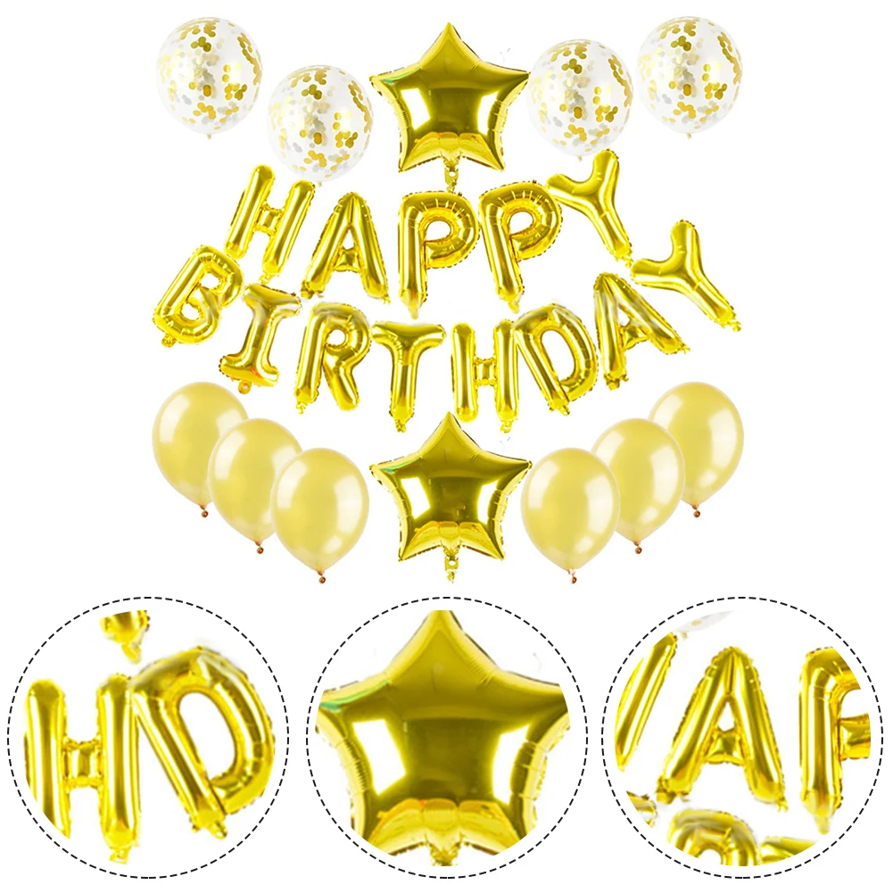 Balloons Foil Balloons Brand New Gift HAPPY BIRTHDAY Self-sealing 1 Set (25Pcs Balloons) 13pcs Include Letters
Balloons Foil Balloons Brand New Gift HAPPY BIRTHDAY Self-sealing 1 Set (25Pcs Balloons) 13pcs Include Letters