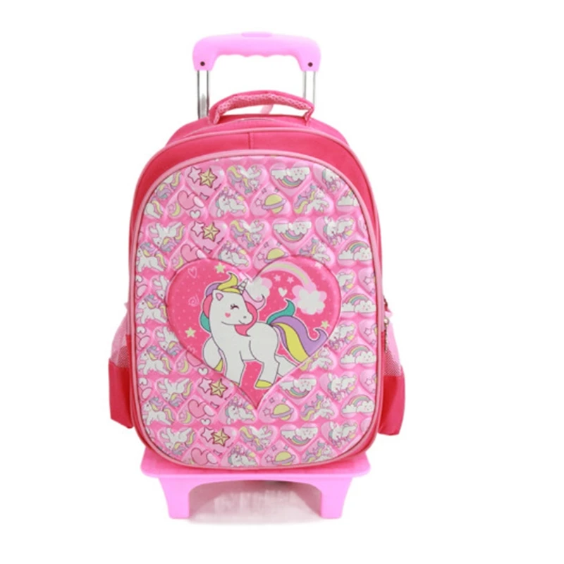 

Children School Trolley Bags with wheels for girls Primary School Bookbag With Wheels Rolling Backpack kids Wheeled Bookbag