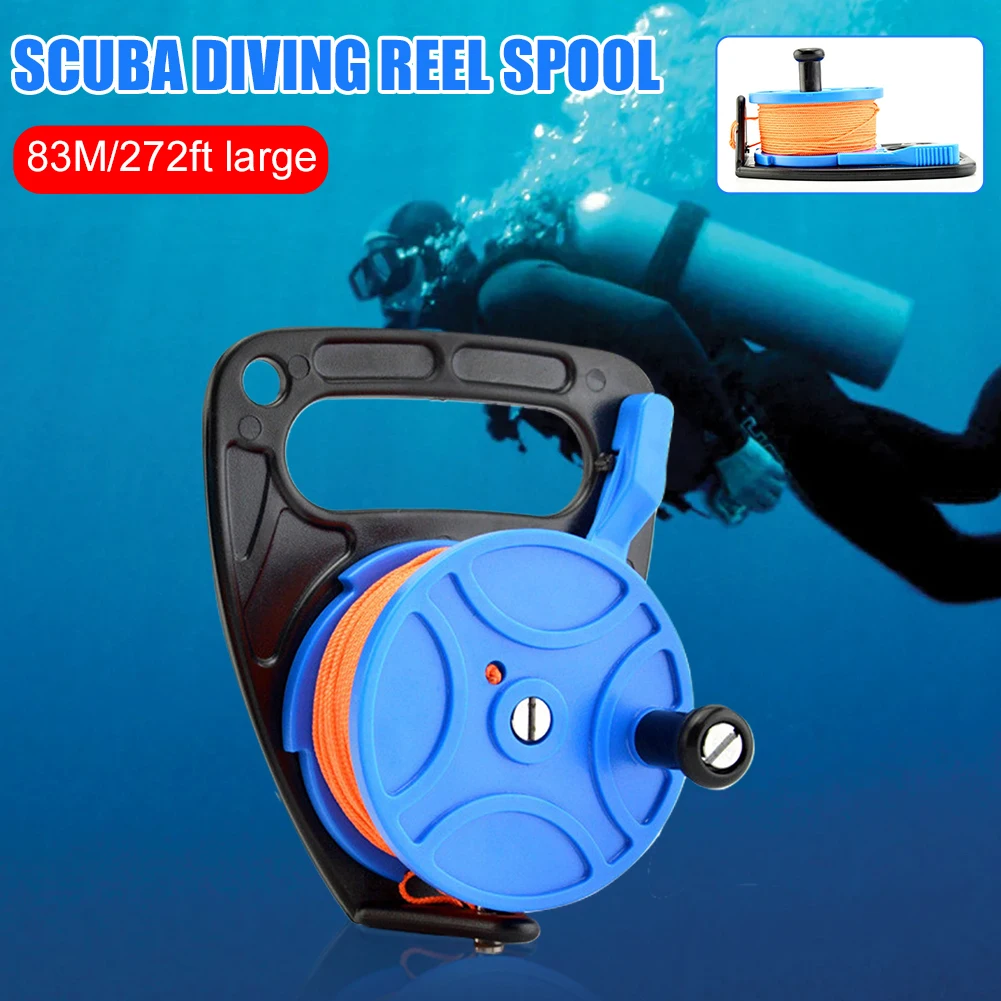 Scuba Diving Reel with Thumb Stopper Handle 272ft Line SMB Reel for Wreck Exploration Recreational Diving Spearfishing
Scuba Diving Reel with Thumb Stopper Handle 272ft Line SMB Reel for Wreck Exploration Recreational Diving Spearfishing
