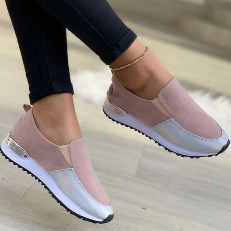 Round Toe Flat White Sneakers Women Leather Large Size Colorblock Casual Outdoor Platform Sneakers Shoe Tenis Femininos De Luxo
Round Toe Flat White Sneakers Women Leather Large Size Colorblock Casual Outdoor Platform Sneakers Shoe Tenis Femininos De Luxo