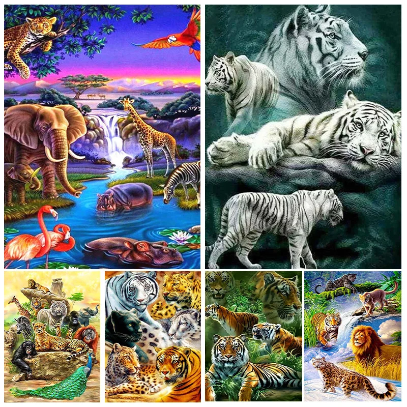 Animals 5D Diamond Painting tiger lion Full Square/Round Diamond Mosaic Painting Kits Rhinestone Embroidery DIY Home Decor
Animals 5D Diamond Painting tiger lion Full Square/Round Diamond Mosaic Painting Kits Rhinestone Embroidery DIY Home Decor