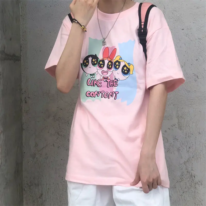 100% Cotton Pink Cartoon Cute T Shirts Women Girls Kawaii Japan Anime Short Sleeve Tops Harajuku Loose Casual Summer Oversized
100% Cotton Pink Cartoon Cute T Shirts Women Girls Kawaii Japan Anime Short Sleeve Tops Harajuku Loose Casual Summer Oversized