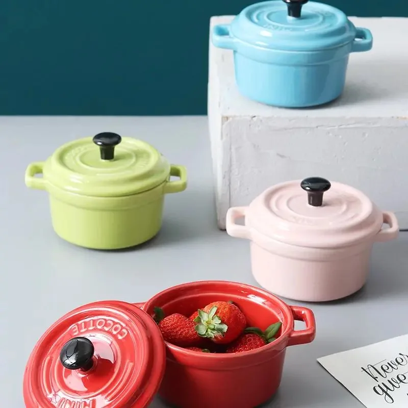 Ramekins with Lids,Oven Safe,Creme Brulee,Mini Casserole,Souffle,Cover and Handle Ceramic for French Onion Soup,220ml,1PC
Ramekins with Lids,Oven Safe,Creme Brulee,Mini Casserole,Souffle,Cover and Handle Ceramic for French Onion Soup,220ml,1PC
